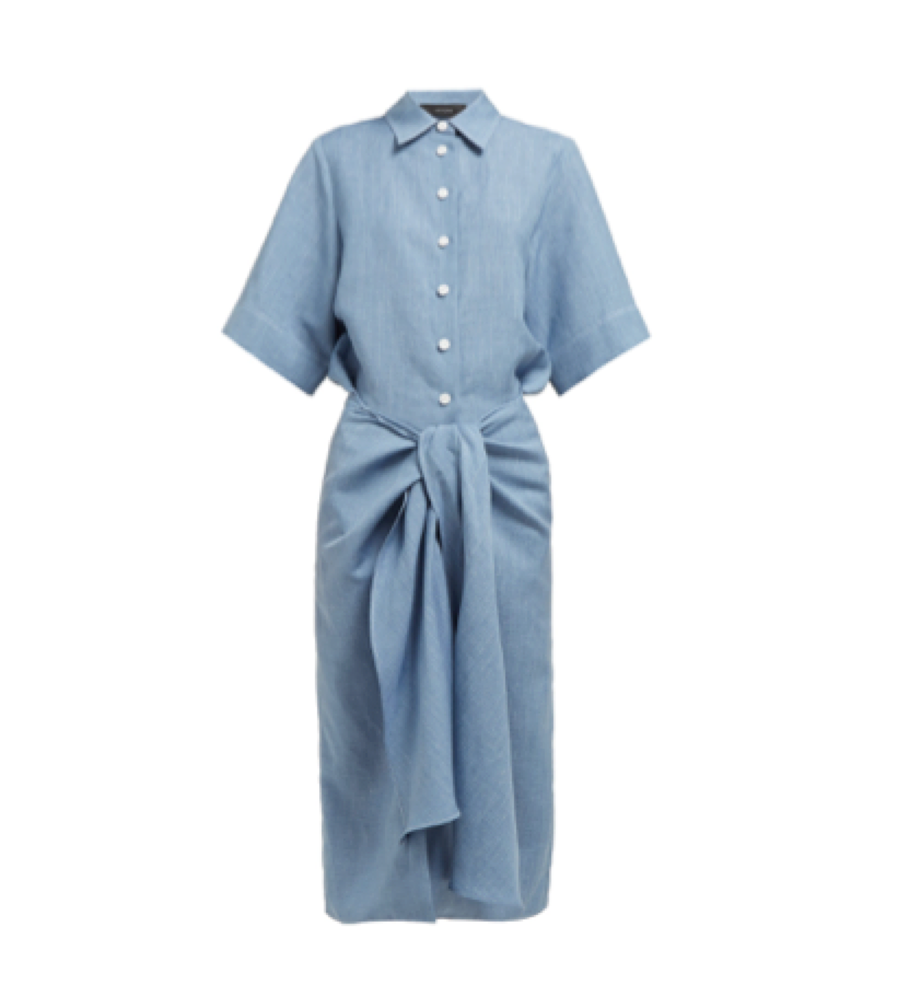 Joseph - Tie Waist Linen Blend Dress