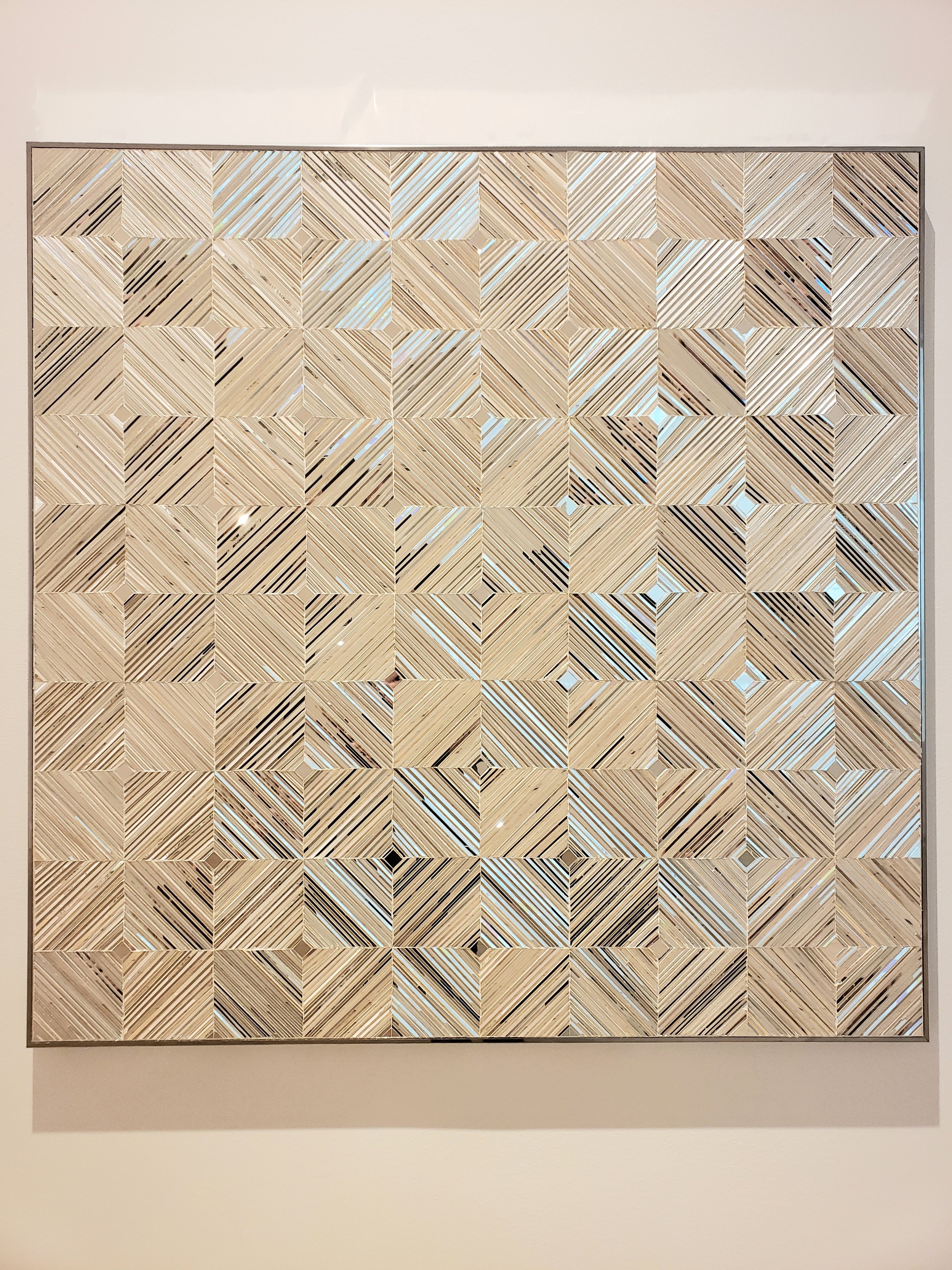 Monir Farmanfarmaian "Kaleidoscope Eyes" at Haines Gallery, San Francisco. Photo by Katie Pilgrim. 