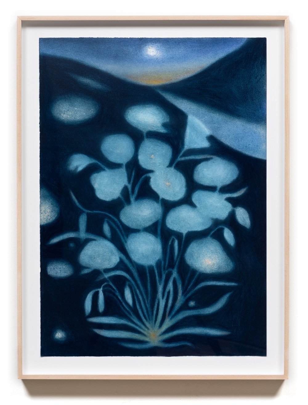   White Poppies , 2021 Soft paste on paper 23 1/2 x 17 1/2 x 1 1/2 inches (framed) 