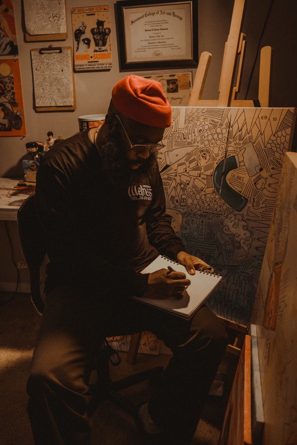 Infamous JeanClaude in his studio in Lexington, KY. Photo by Allison Maggard. 