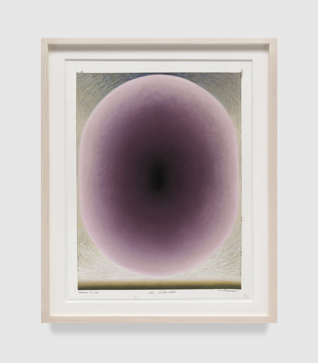  Loie Hollowell,  Mauve Brain , December 13, 2021, soft pastel on paper, paper, 26" × 20" (66 cm × 50.8 cm) framed, 28-5/8" × 22-5/8" (72.7 cm × 57.5 cm) 