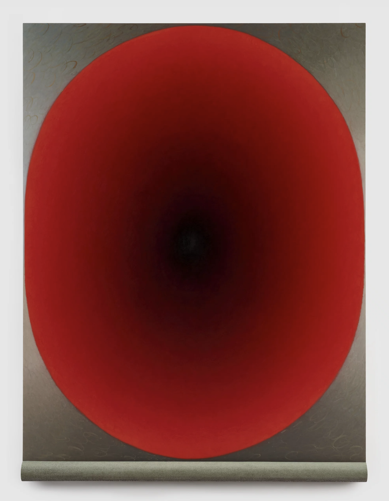  Loie Hollowell,  Scarlet Brain , 2022, oil paint, acrylic medium, and high-density foam on linen over Dibond and wood panel, 72" × 54" × 3-1/2" (182.9 cm × 137.2 cm × 8.9 cm) 
