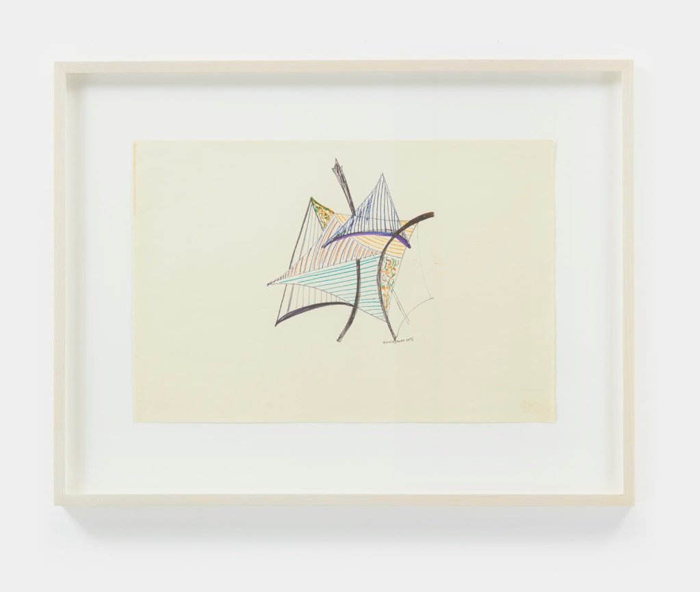  MONIR SHAHROUDY FARMANFARMAIAN   Chador 2 , 1976  Marker on paper  11 3/4 x 17 3/4 in. 