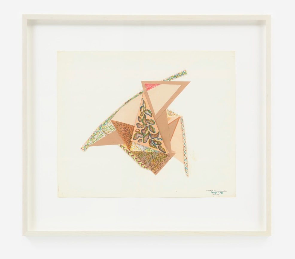  MONIR SHAHROUDY FARMANFARMAIAN   Chador 9 , 1978  Mixed media  14 x 16 7/8 in. 