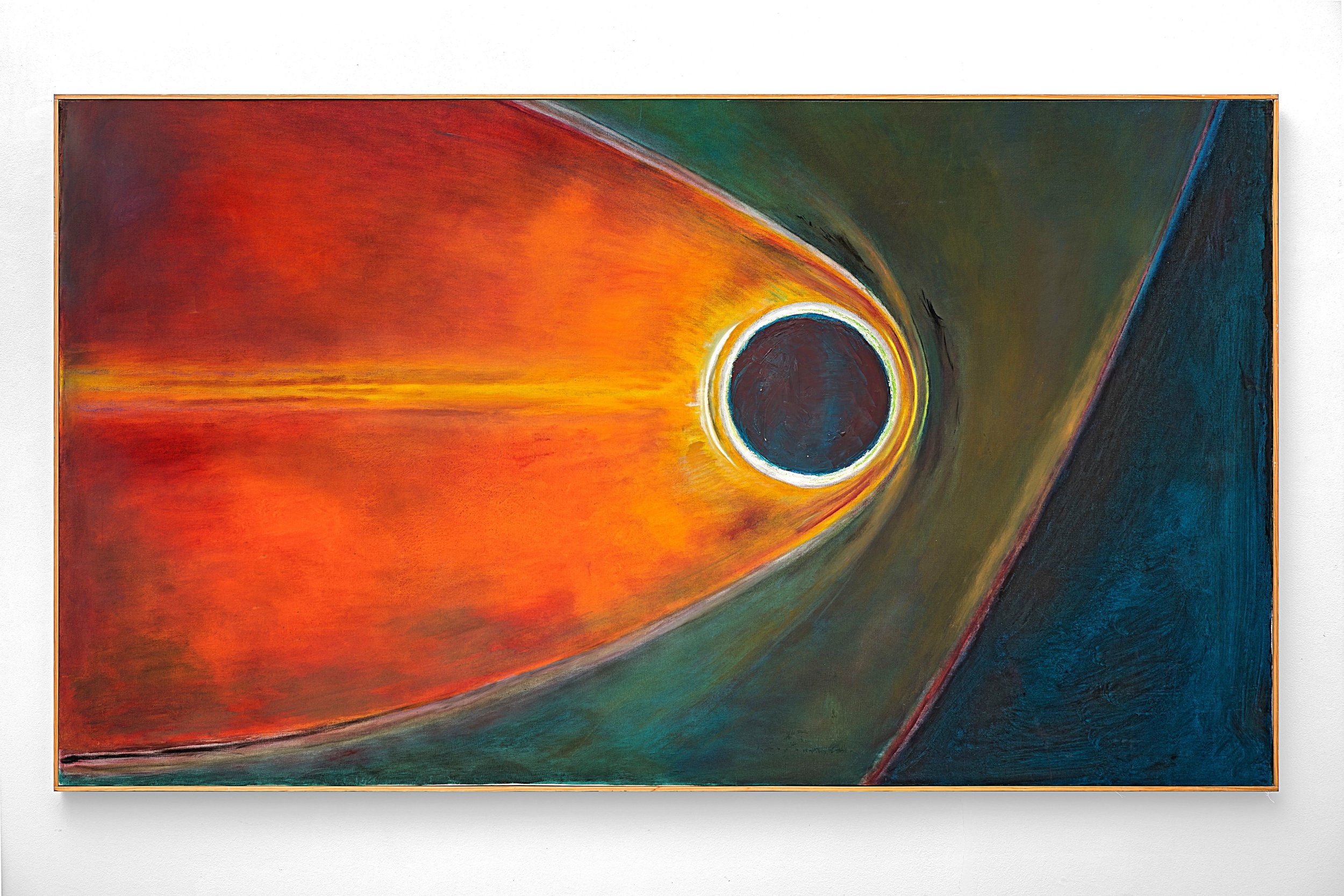 Frederick Wight (1902-1986) Sky Event, 1969  oil on canvas 42 x 75 inches