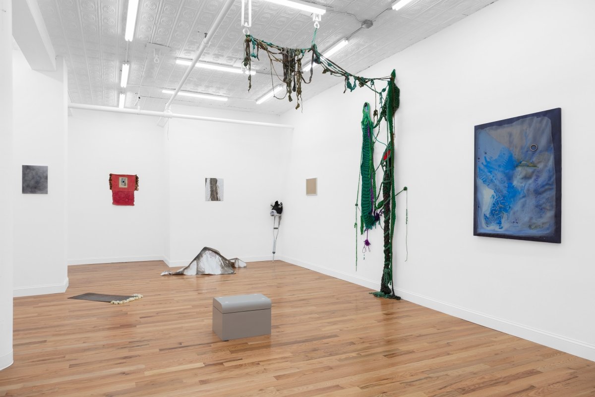  Behind abstract forms, Installation View. Courtesy the gallery, photo: Daniel Greer. 