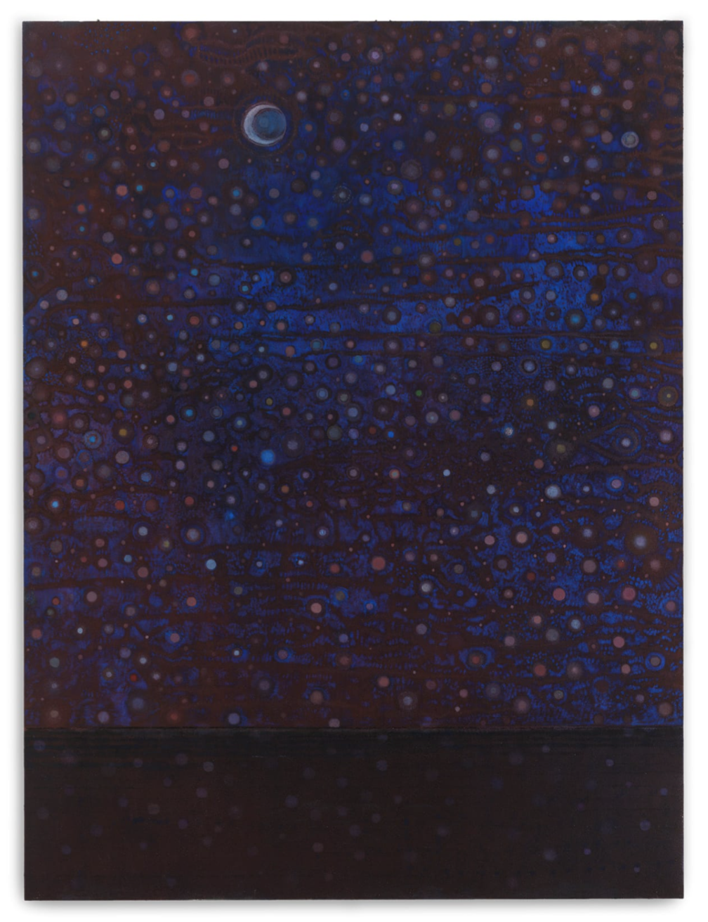    Star-sown sky , 2023    Oil and sand on canvas    244 x 183cm (96 x 72in)  