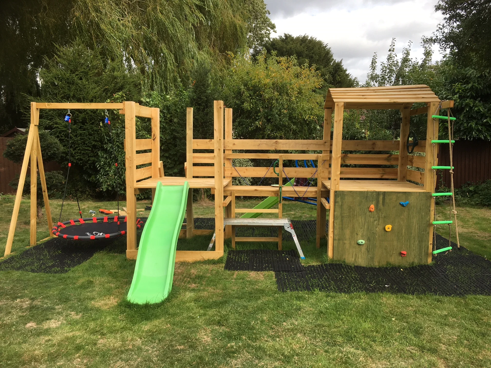 New Garden Climbing Frame - modifications and made safe
