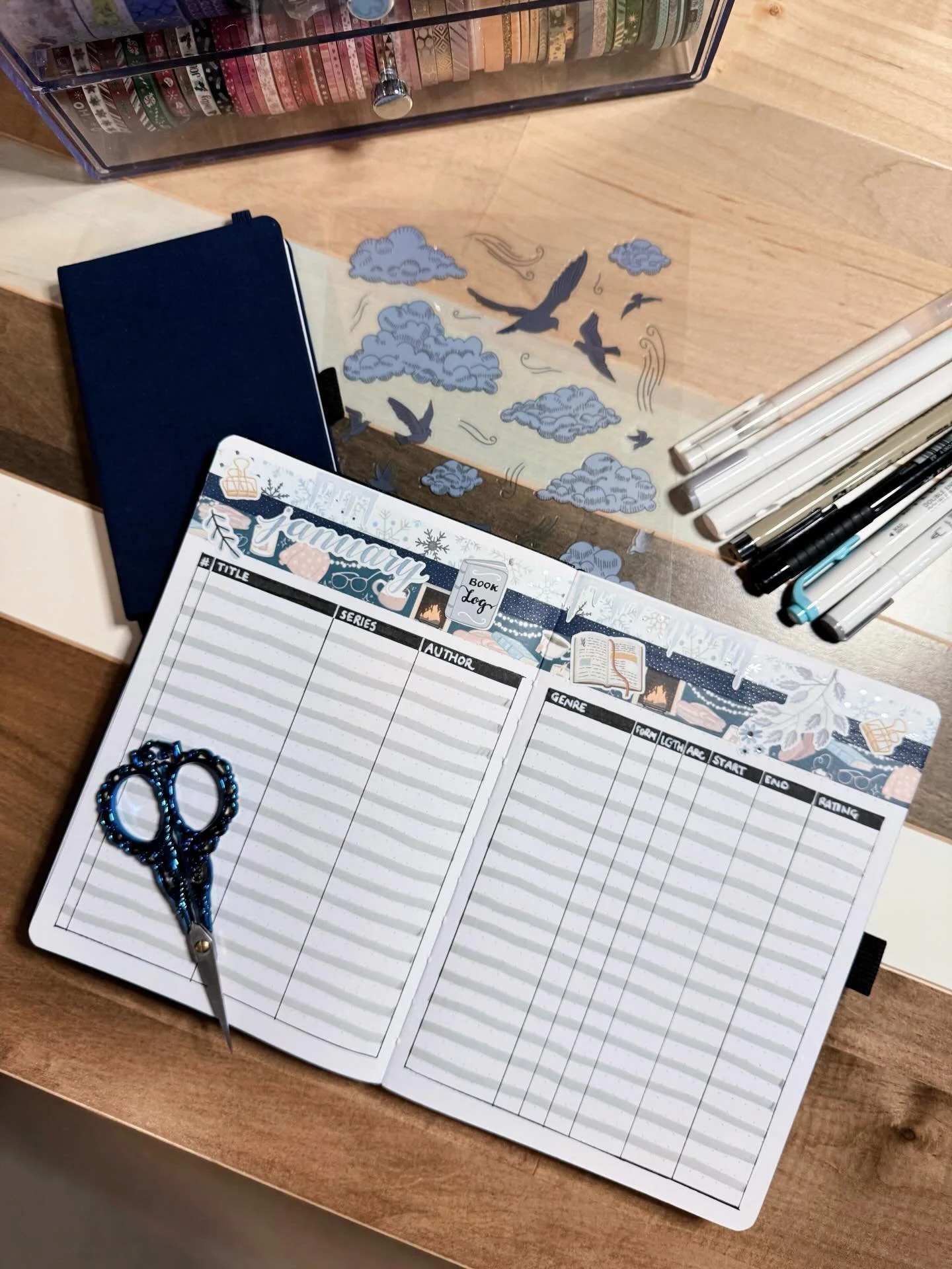 Happy New Year!! Last year, I switched to tracking my reading on paper and got a gorgeous journal for it. But the truth is, I didn&rsquo;t need most of the built-in pages. So this year I decided to make my own reading bujo. Here&rsquo;s the start of 