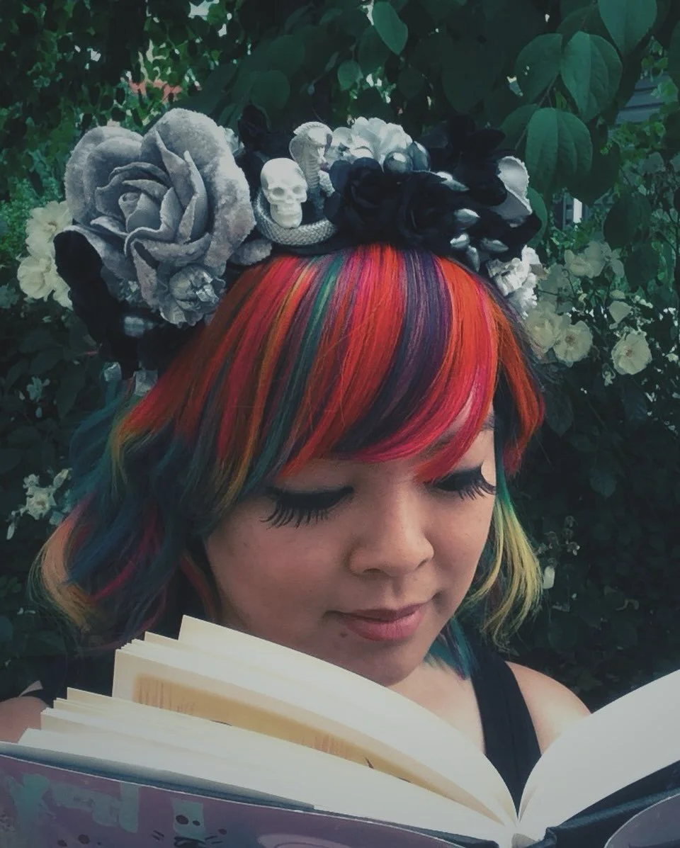For the last day of May, a rainbow hair throwback + a friendly reminder to read &amp; support Asian American, Native Hawaiian, and Pacific Islander books all year round! Hope you all had a good month! 🫶

#rainbowhair #bookstagram #bookstagrammer #aa