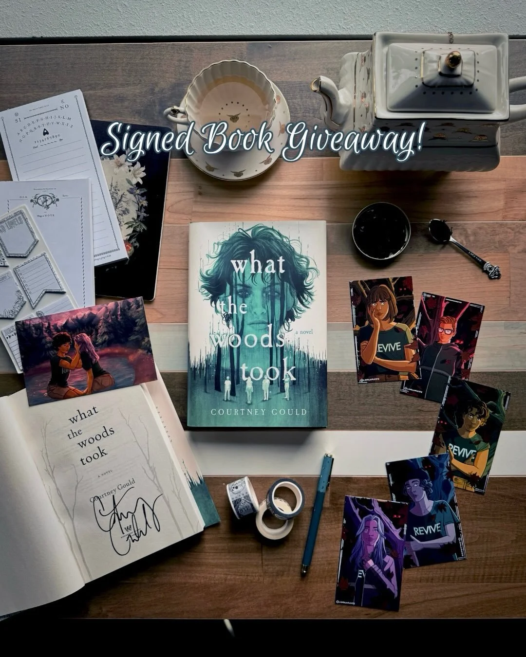 🌲Giveaway!!🌲

Friends, I absolutely devoured WHAT THE WOODS TOOK!  It&rsquo;s the story of five troubled teens in a wilderness therapy program who find themselves stranded in a forest where something monstrous lives. 👀 It&rsquo;s SO creepy, tense,
