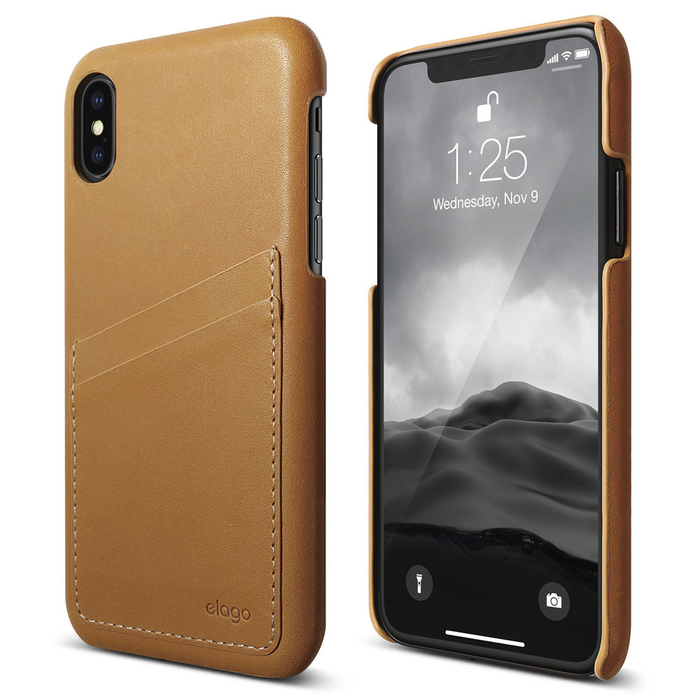 Echt Leder real Leather Case Handy tapa móvil para Apple iPhone XS Max