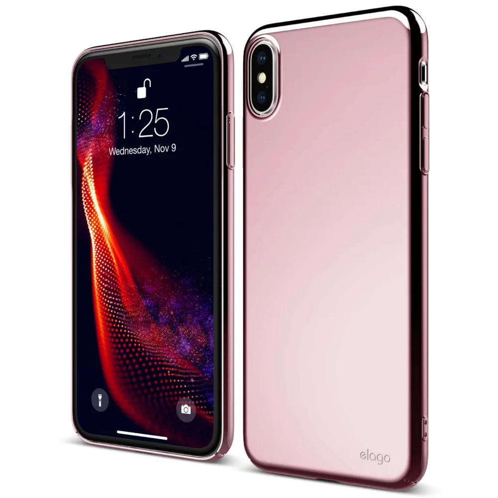 Slim Fit Case For Iphone Xs Max Metallic Rose Gold Elago