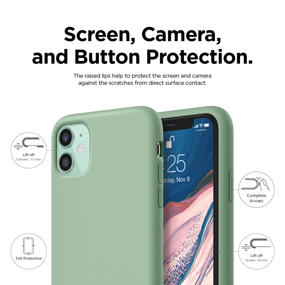 Iphone 11 Premium Silicone Case 6 1 Pastel Green Elago