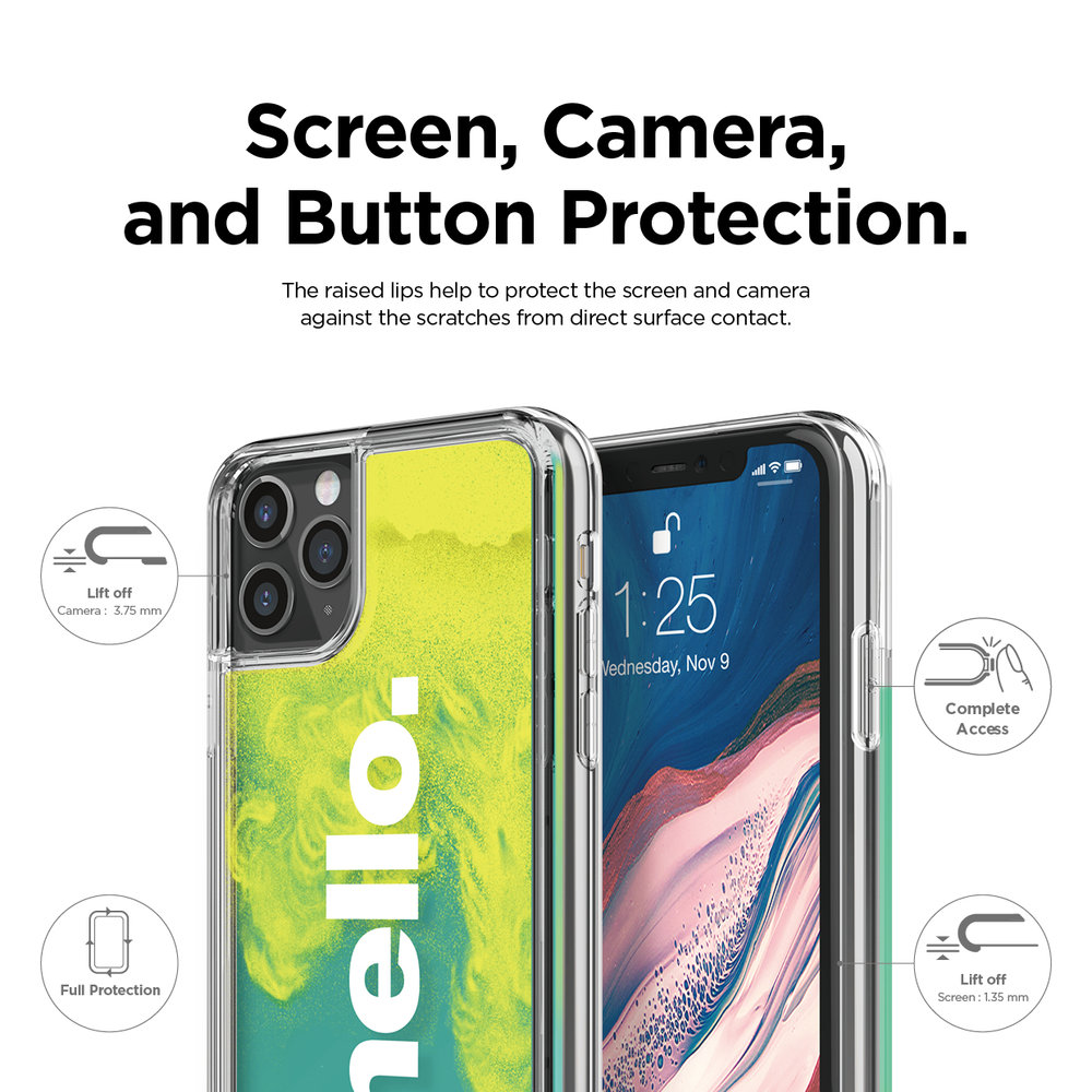 Iphone 11 Pro Max Sand Case 6 5 Hello Neon Yellow Nightglow Green Coral Blue Elago