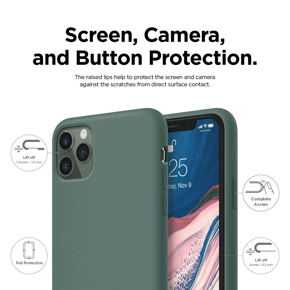 Iphone 11 Pro Max Premium Silicone Case 6 5 Midnight Green Elago