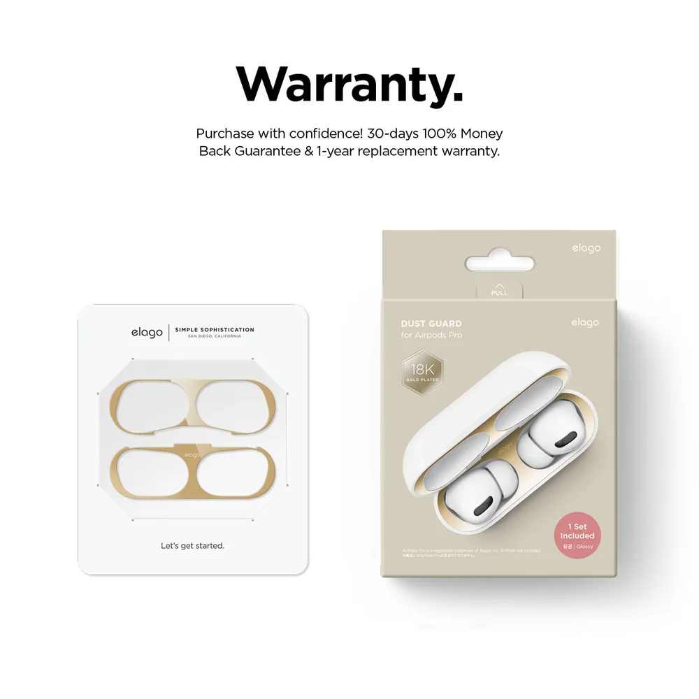 Airpods Pro Dust Guard Gold Elago