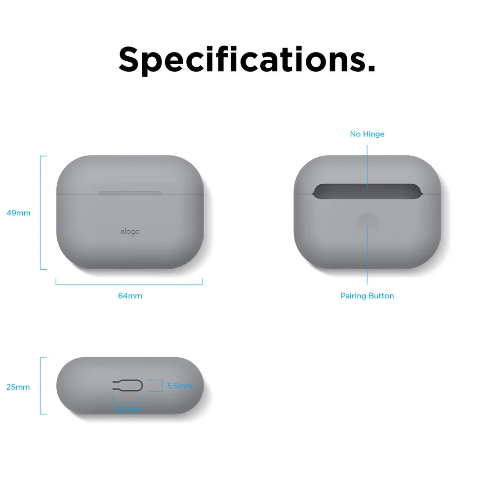 Airpods Pro Original Case Medium Grey Elago