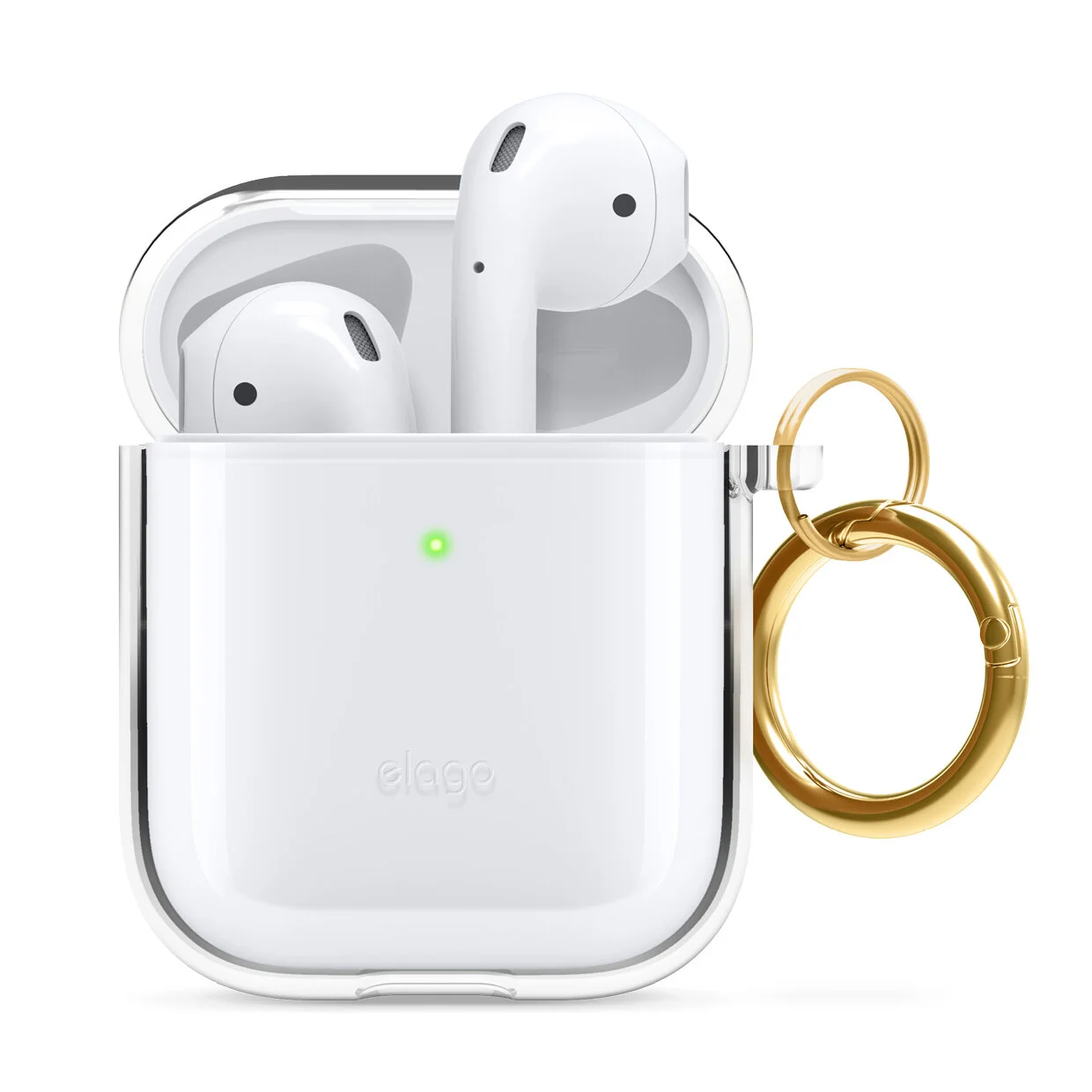 Custodia in silicone con gancio per AirPods 1/2