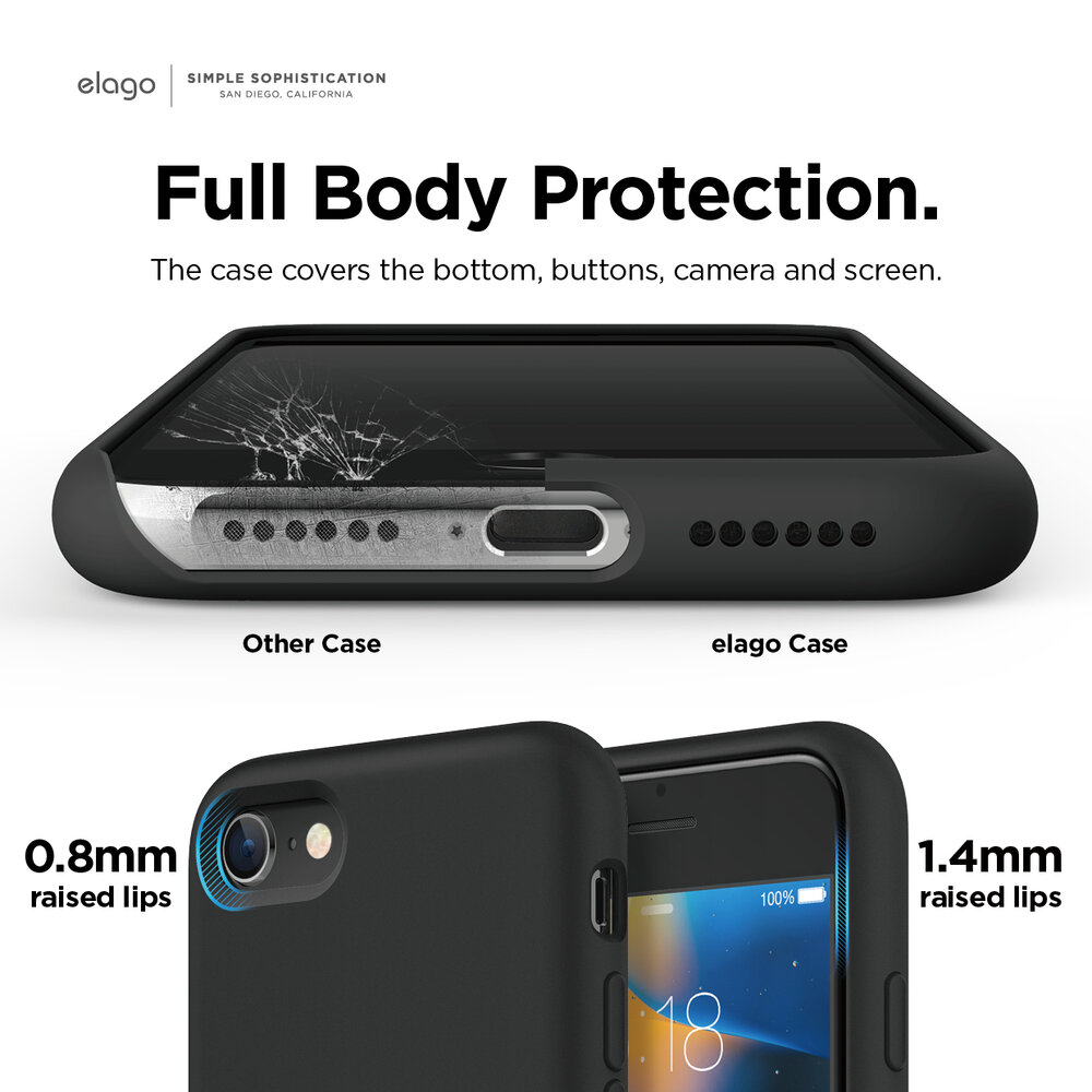 Iphone Se 22 Liquid Silicone Case Black Elago