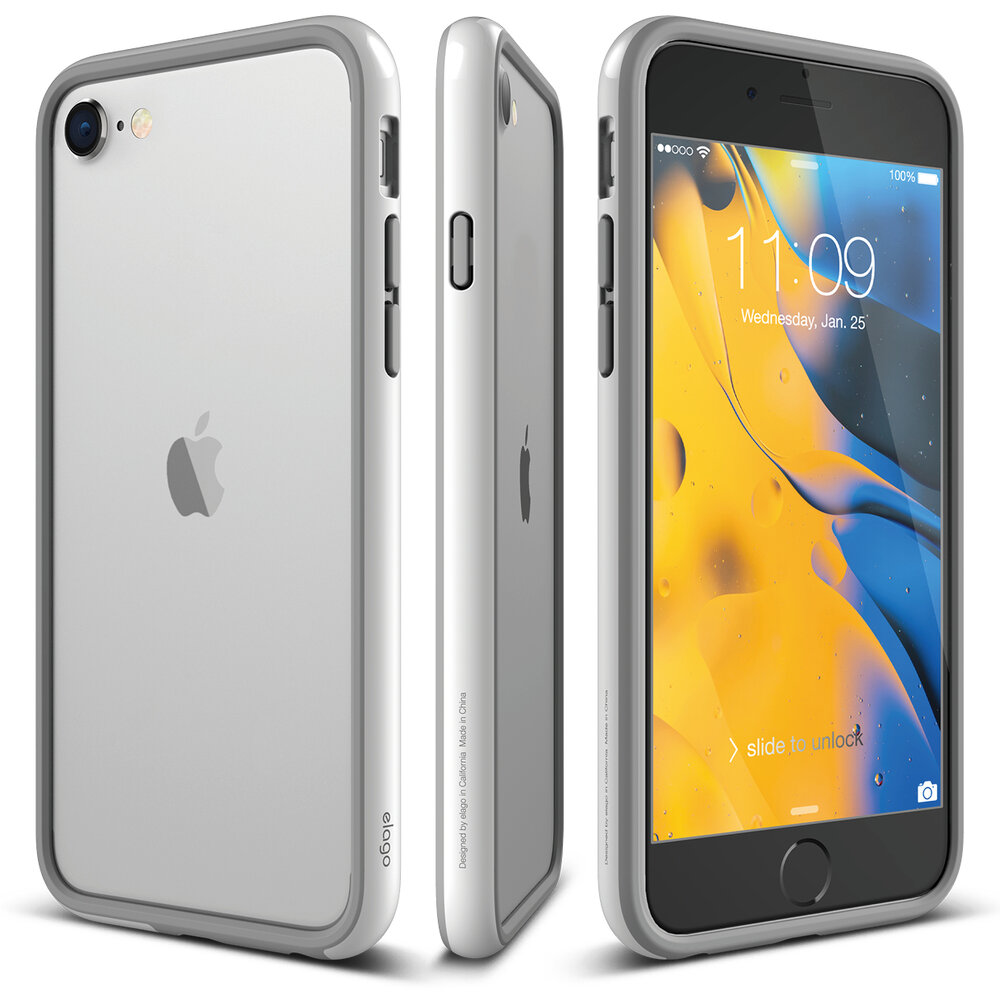 koffer wit uitbreiden iPhone SE 2020 Edge Bumper Case (White) — elago