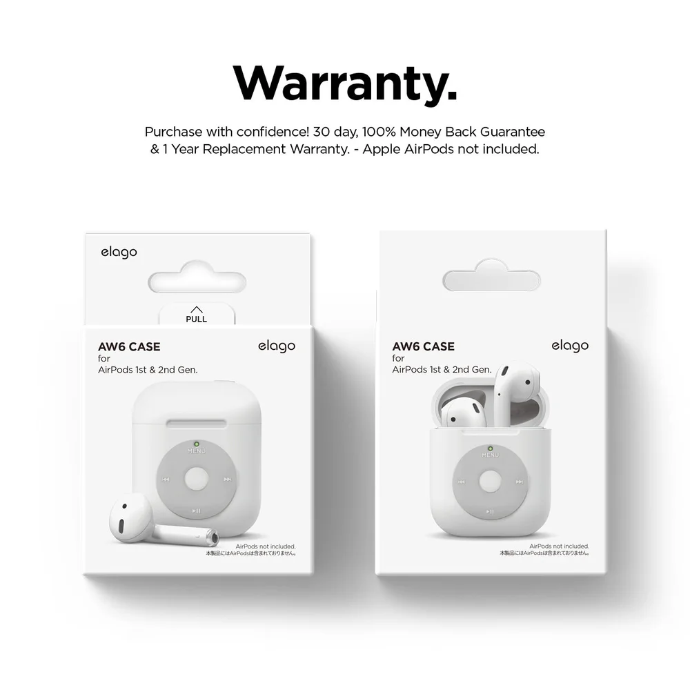 Aw6 Airpods Case For Airpods 1 2 White Elago Aw6 Airpods Case For Airpods 1 2 White Elago