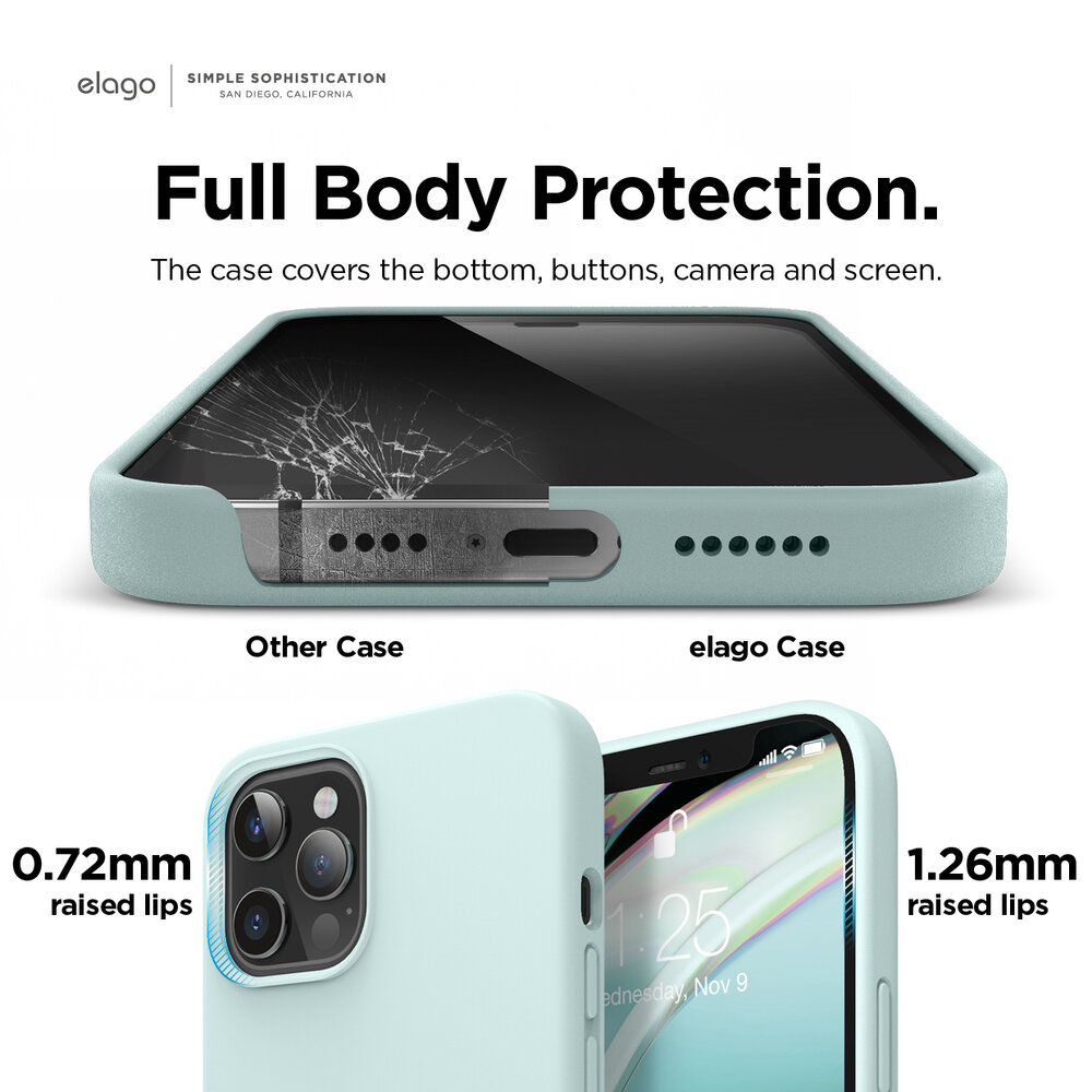Iphone 12 Pro Max 6 7 Premium Silicone Case Mint Elago
