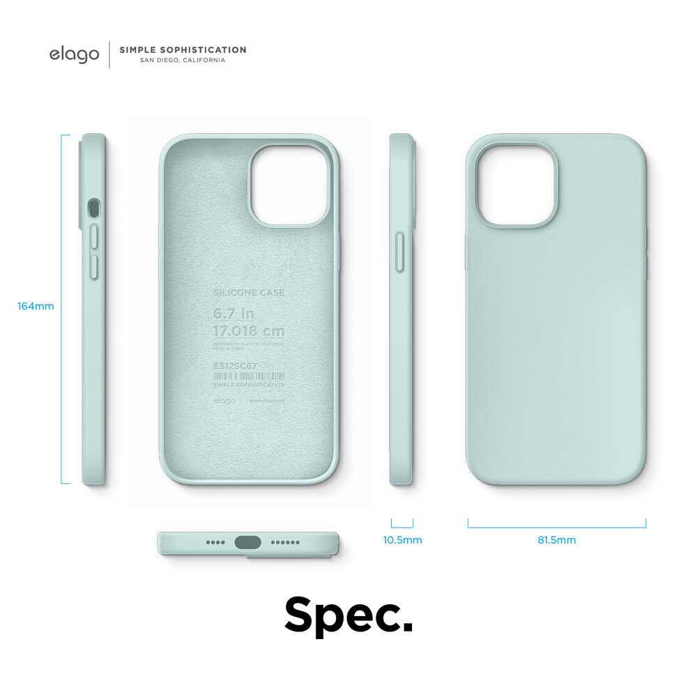 Iphone 12 Pro Max 6 7 Premium Silicone Case Mint Elago Iphone 12 Pro Max 6 7 Premium Silicone Case Mint Elago