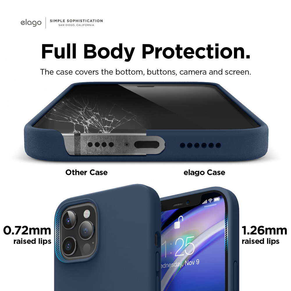 Iphone 12 Pro Max 6 7 Premium Silicone Case Jean Indigo Elago Iphone 12 Pro Max 6 7 Premium Silicone Case Jean Indigo Elago