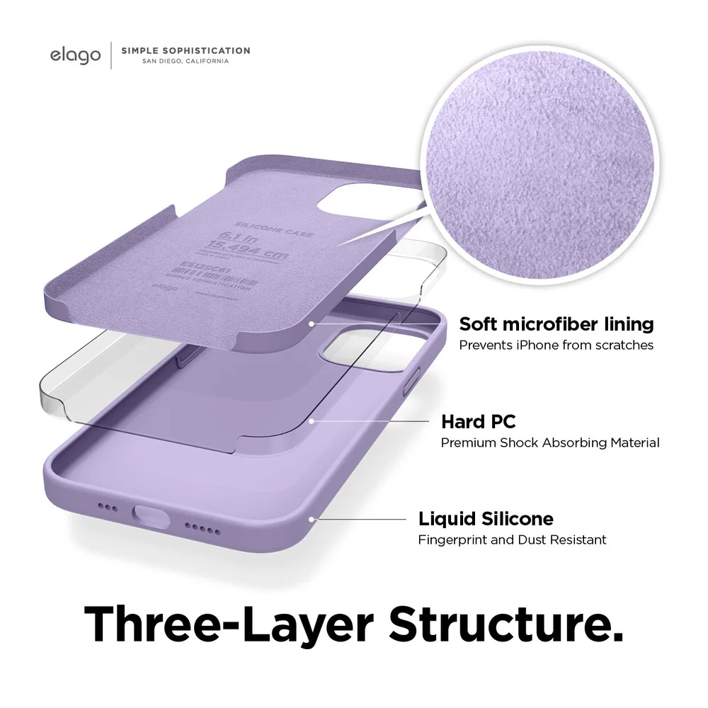 Iphone 12 12 Pro 6 1 Premium Silicone Case Purple Elago