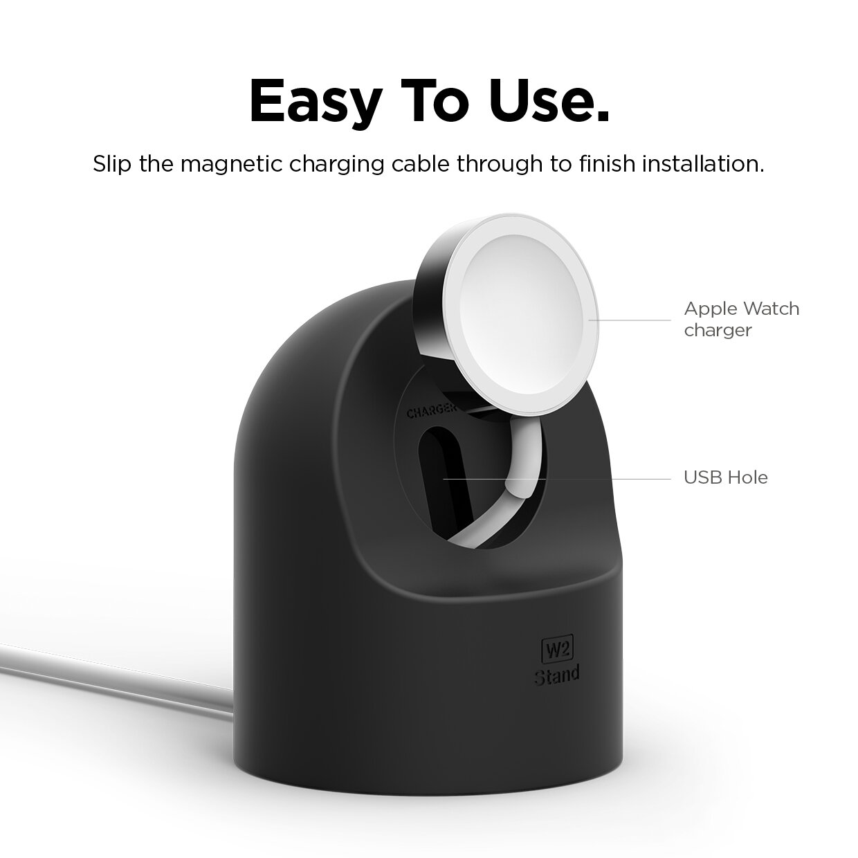 W2 Stand for Apple Watch - Black — elago