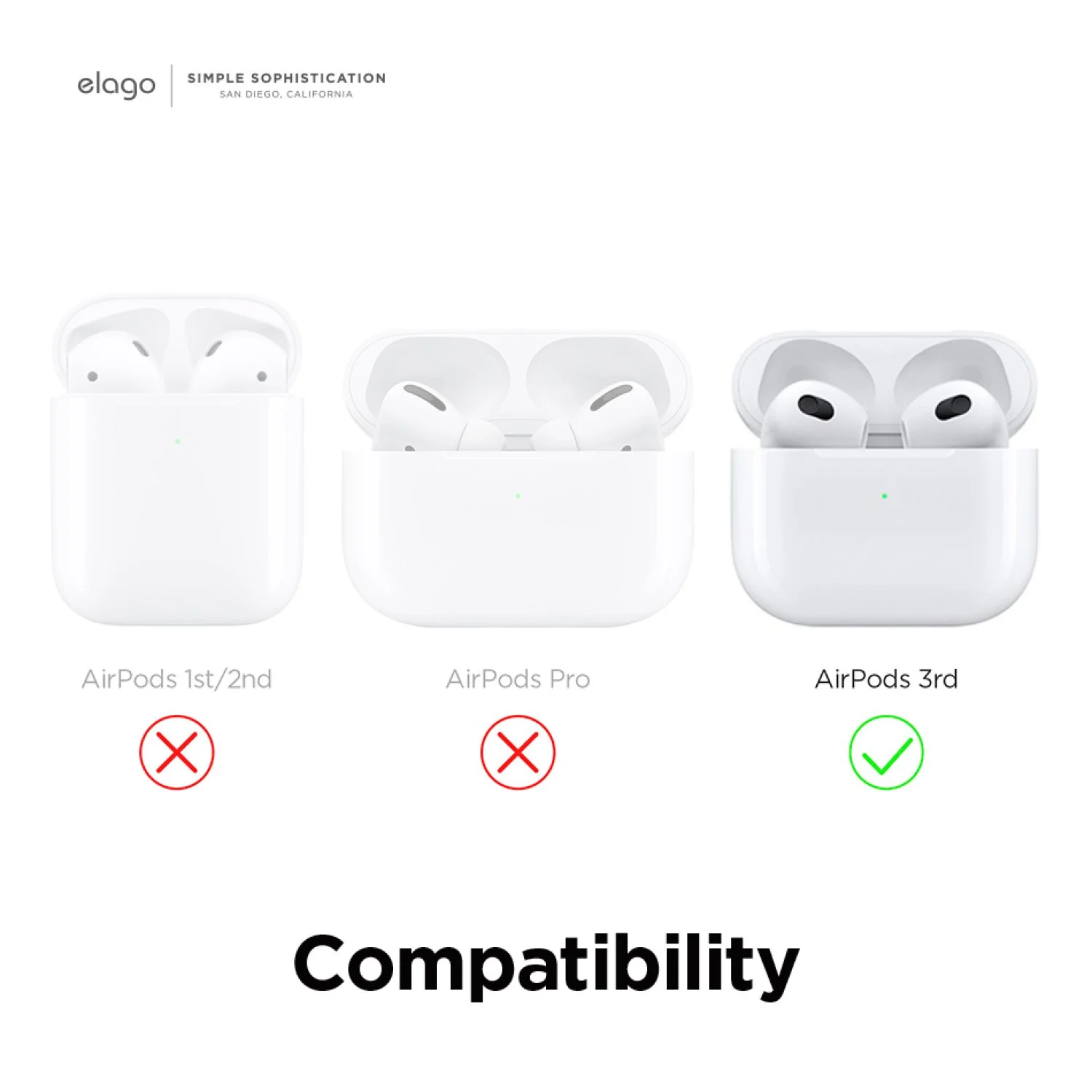 AirPods 3 Silicone Hang Case [Black] — elago