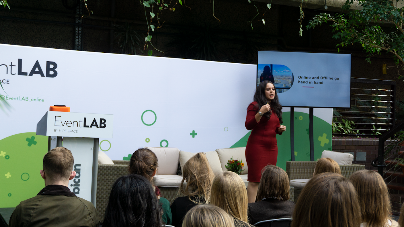 Alexandra Galviz on the EventLAB 2018 Conference Stage