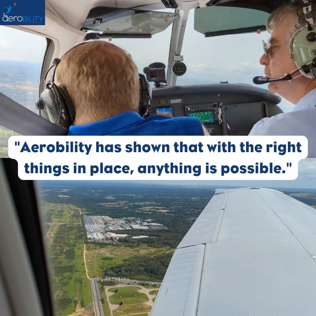 &quot;Aerobility has shown that with the right things in place, anything is possible.&quot;

Thank you Max for your kind words. If you're living with a disability and would like to try something new, please get in touch on 0303 303 1230.

#Aviation #
