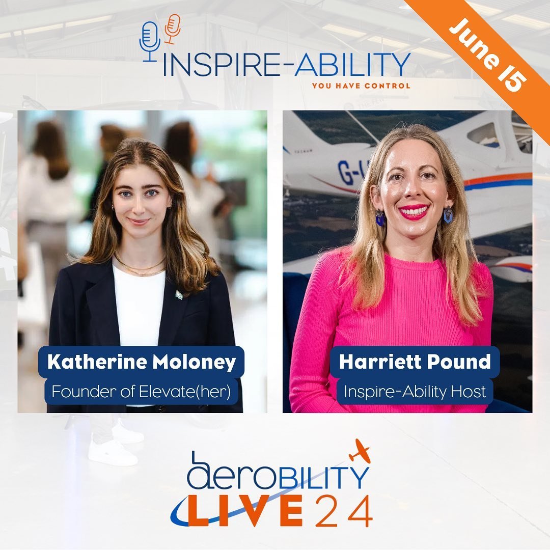 Drumroll, please! 🥁

We&rsquo;re thrilled to reveal that the special guest for our exclusive onstage Inspire-Ability interview at Aerobility Live will be none other than Katherine Moloney, founder of @elevateheraviation!

In May 2023, Katherine Molo