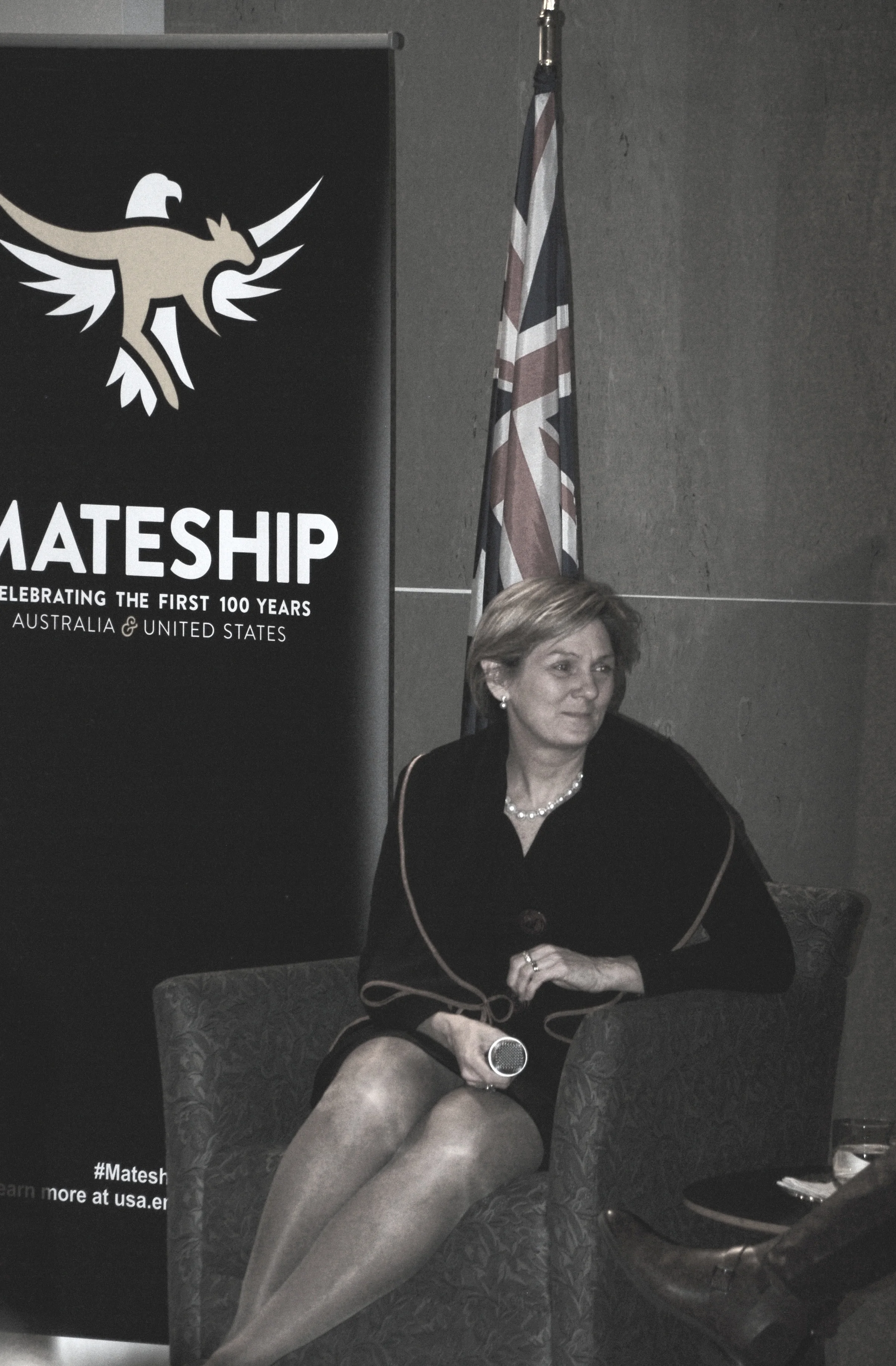 April 19, 2018 - Ambassador Cooper welcomes WDS to the Embassy of Australia for a discussion, reception and photographic exhibition, “Whispering Grass,” by Fiona Lake.