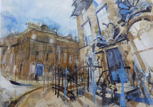 Towards Great Stuart Street Mixed Media, 68 x 49cm, 2017