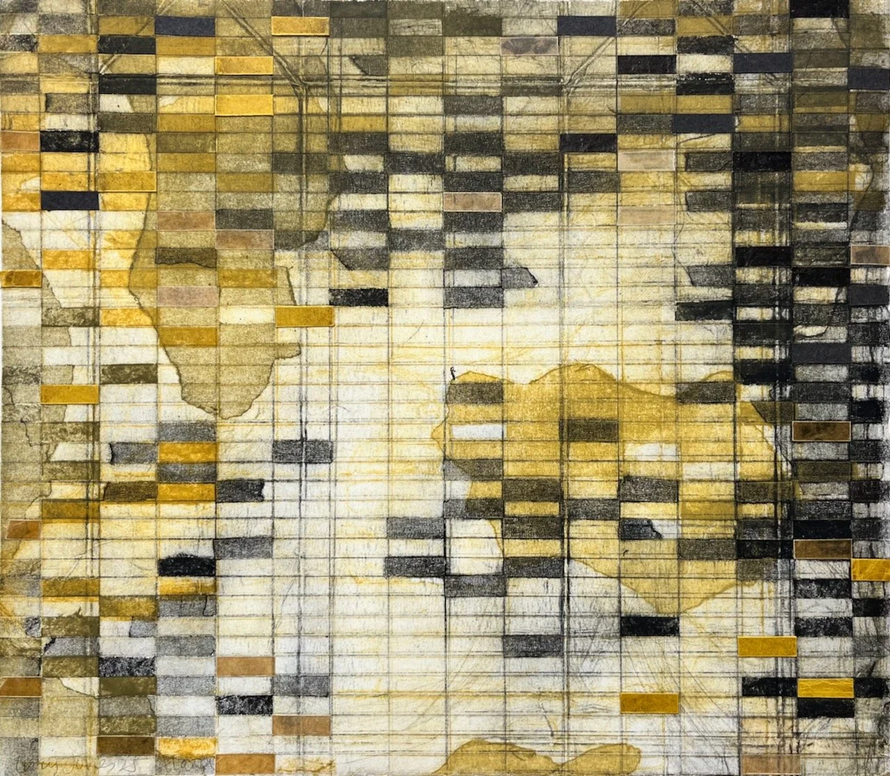 ‘Alana’   Unique Collagraph with Intaglio and Chine-Collé, 29 x 25cm