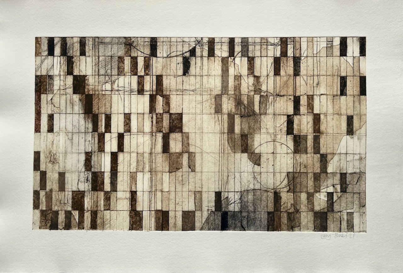 ‘Albert’   Unique Collagraph with Intaglio, 32 x 29cm