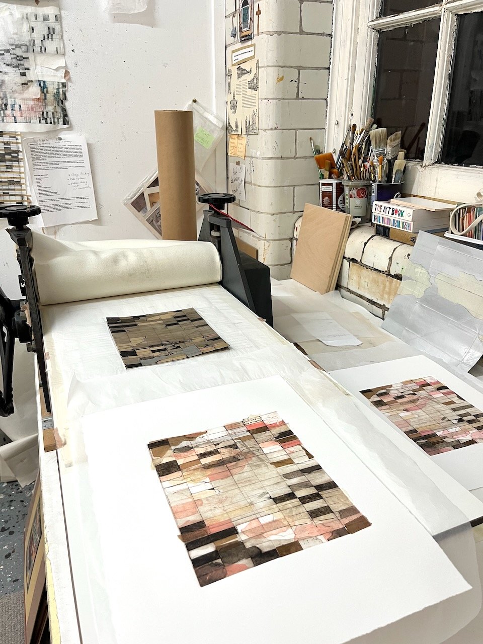  Lucy Jones’ printing press in her studio in Stockbridge, Edinburgh 