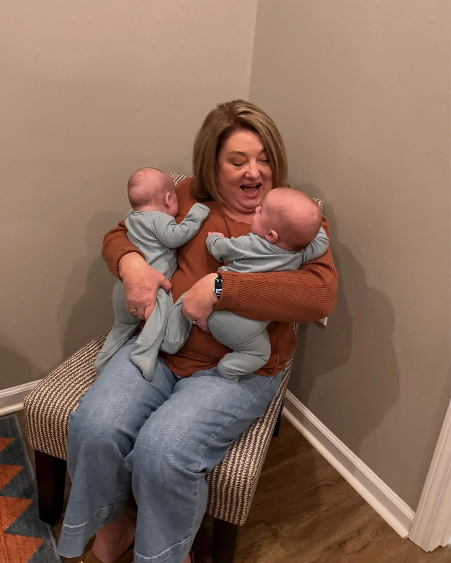 When mom hands you one baby&hellip; and suddenly you&rsquo;ve got twins 💙💙 Michelle handled it like a pro. Hudson &amp; Hayes stealing the show today.