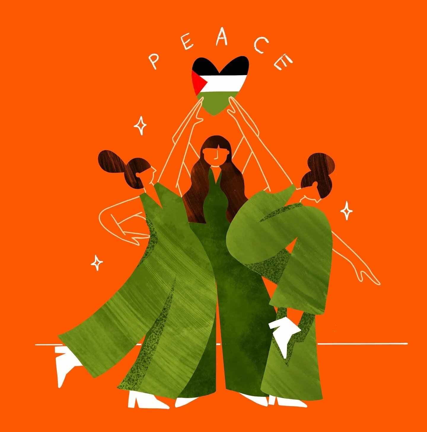 Wishing for peace 🕊️ this International Women&rsquo;s Day #internationalwomensday #peace #ceasefire #illustrator #illustration #illustratorsforpeace #illustrationartists #illustration_daily #ceasefirenow🇵🇸