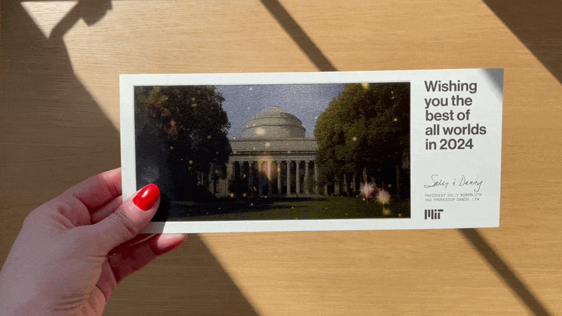    Holiday card for MIT President       