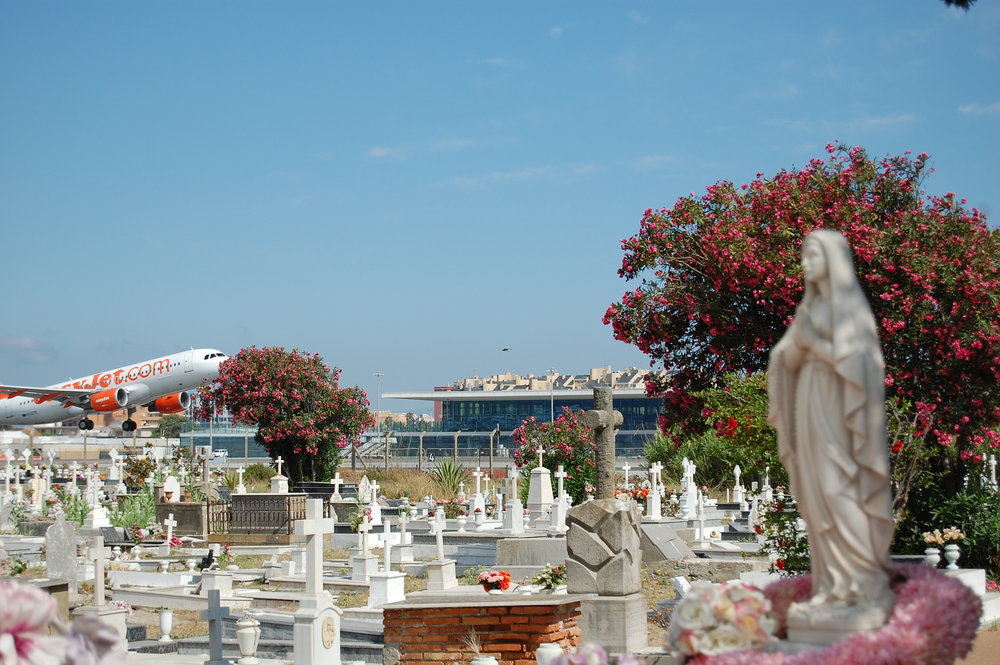 Gibraltar's airport-side cemetery