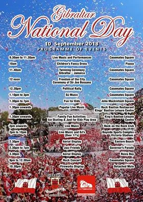 Programme for National Day Gibraltar 2018