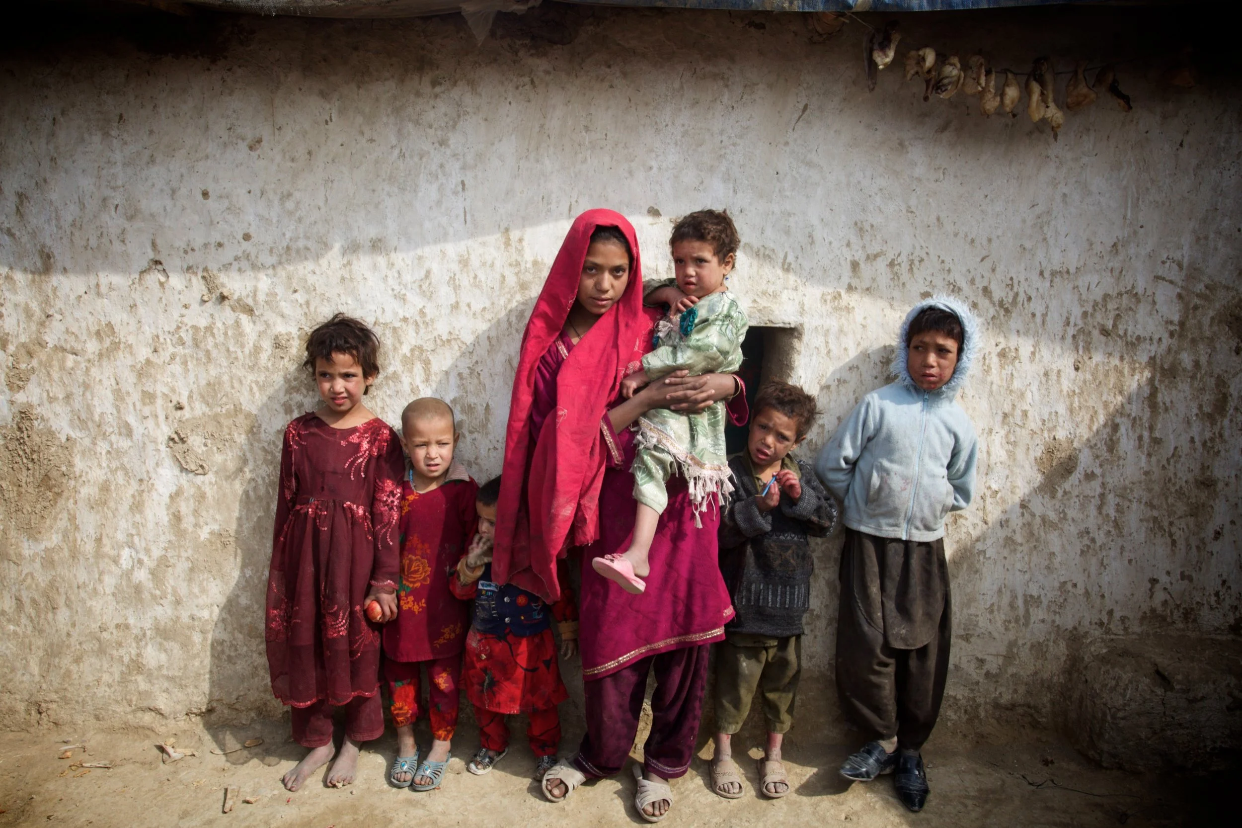  Children from a family from Helmand in a refugee camp in Kabul 2014 