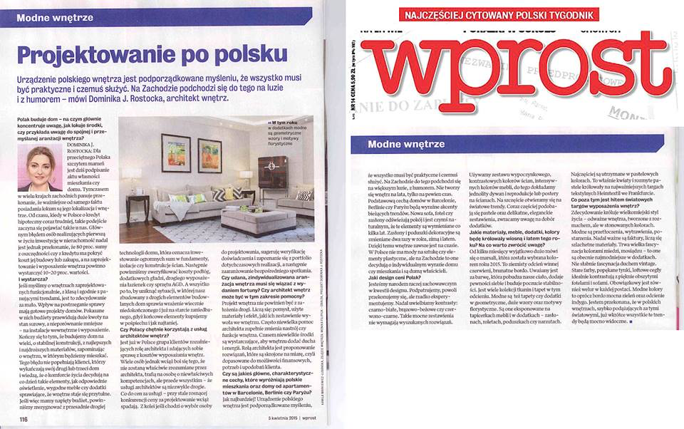 INTERVIEW FOR "WPROST" MAGAZINE