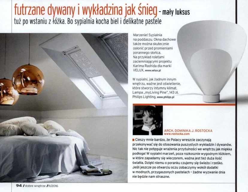 ABOUT BEAUTIFUL BEDROOMS FOR "GOOD INTERIORS" magazine