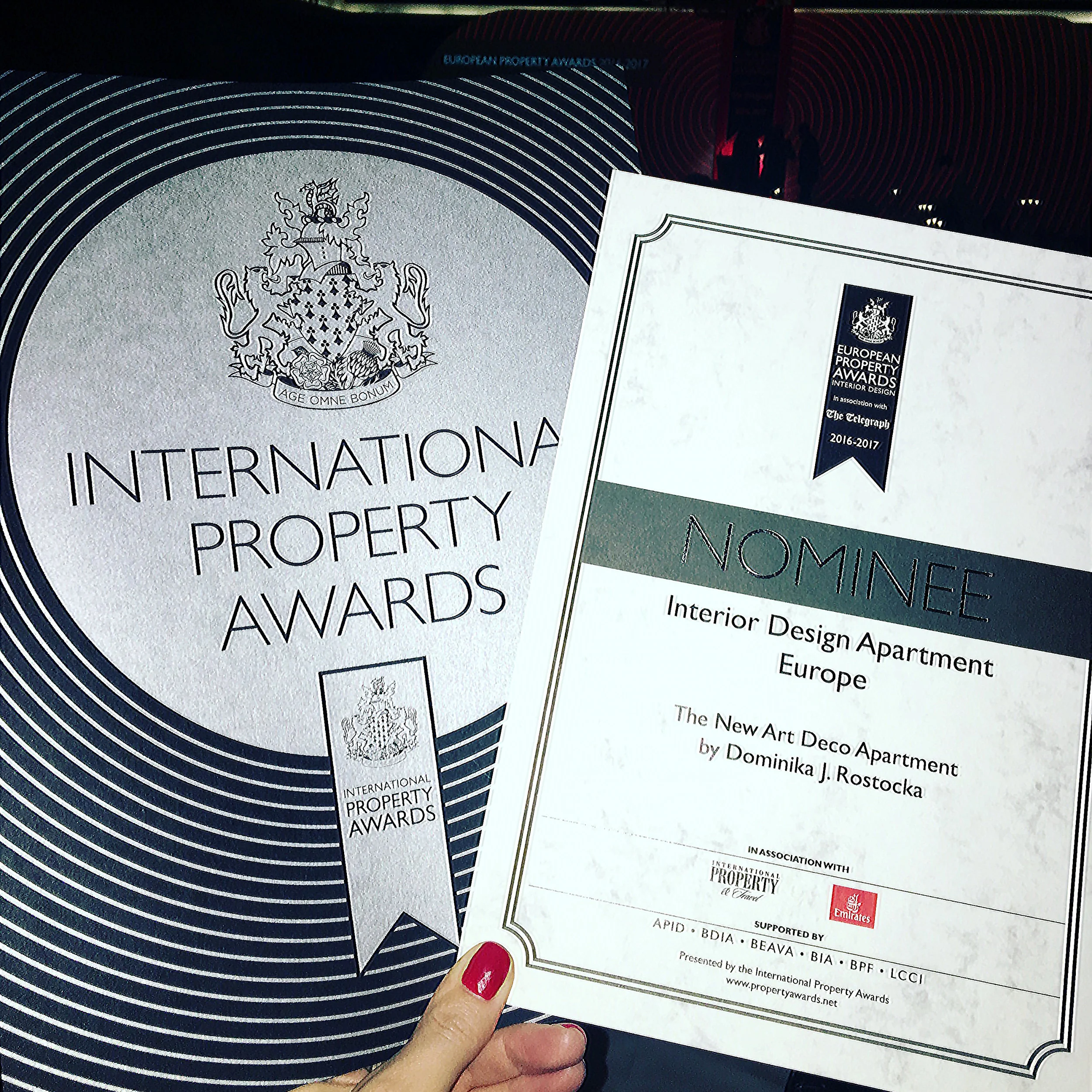 NOMINATION FOR INTERNATIONAL PROPERTY AWARDS