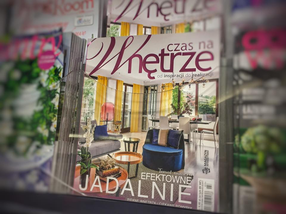 THE COVER OF THE MAGAZINE „CZAS NA WNĘTRZE” WITH D. ROSTOCKA'S INTERIOR DESIGN